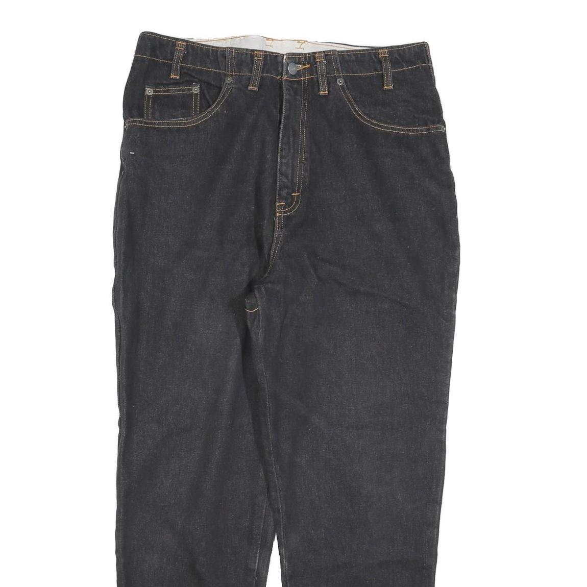 TRAILER Womens Jeans Blue Regular Straight Denim Raw W32 L30 Cotton Blend Zip