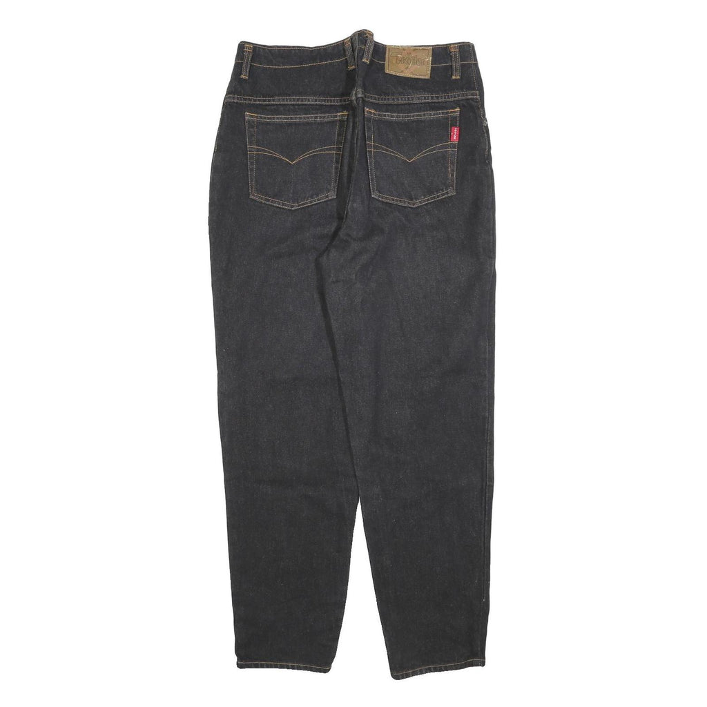 TRAILER Womens Jeans Blue Regular Straight Denim Raw W32 L30 Cotton Blend Zip