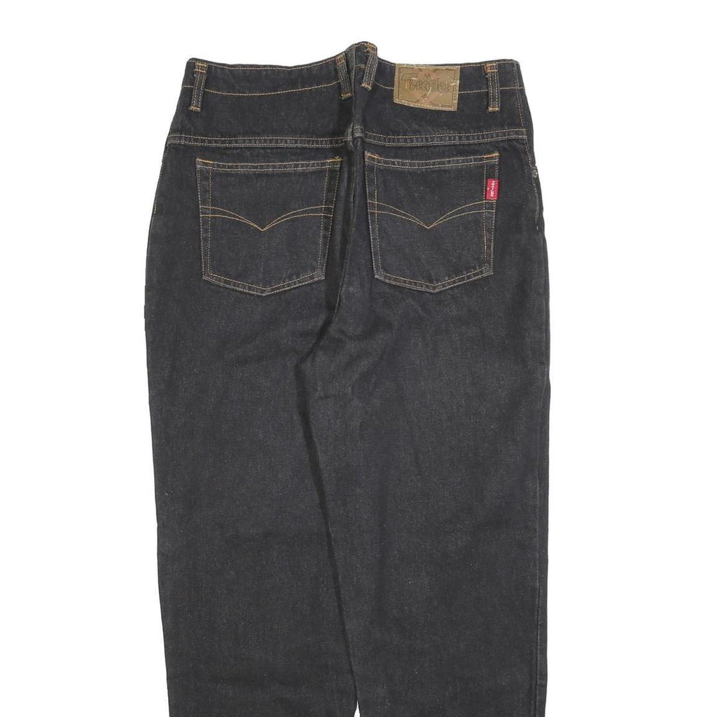 TRAILER Womens Jeans Blue Regular Straight Denim Raw W32 L30 Cotton Blend Zip