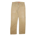 DICKIES Mens Regular Fit Straight Leg Denim Beige W32 L32 Workwear Jeans Zip