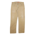 DICKIES Mens Regular Fit Straight Leg Denim Beige W32 L32 Workwear Jeans Zip