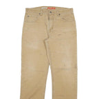 DICKIES Mens Regular Fit Straight Leg Denim Beige W32 L32 Workwear Jeans Zip