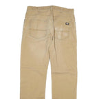DICKIES Mens Regular Fit Straight Leg Denim Beige W32 L32 Workwear Jeans Zip