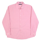 TOMMY HILFIGER Mens Pink Shirt M Cotton Blend Classic Fit Long Sleeve Button