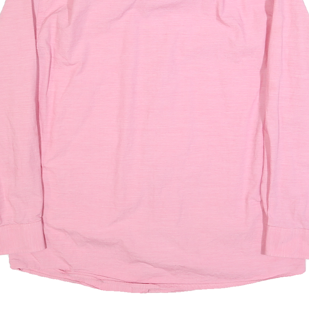 TOMMY HILFIGER Mens Pink Shirt M Cotton Blend Classic Fit Long Sleeve Button