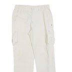 SWITCHER Womens Regular White Cargo Trousers W30 L30 Zip Pocket Casual