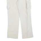 SWITCHER Womens Regular White Cargo Trousers W30 L30 Zip Pocket Casual