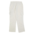 SWITCHER Womens Regular White Cargo Trousers W30 L30 Zip Pocket Casual