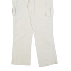 SWITCHER Womens Regular White Cargo Trousers W30 L30 Zip Pocket Casual