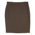 MARINA RINALDI Womens Brown Straight Knee Length Plain Skirt L Classic Elastic