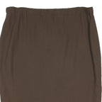 MARINA RINALDI Womens Brown Straight Knee Length Plain Skirt L Classic Elastic