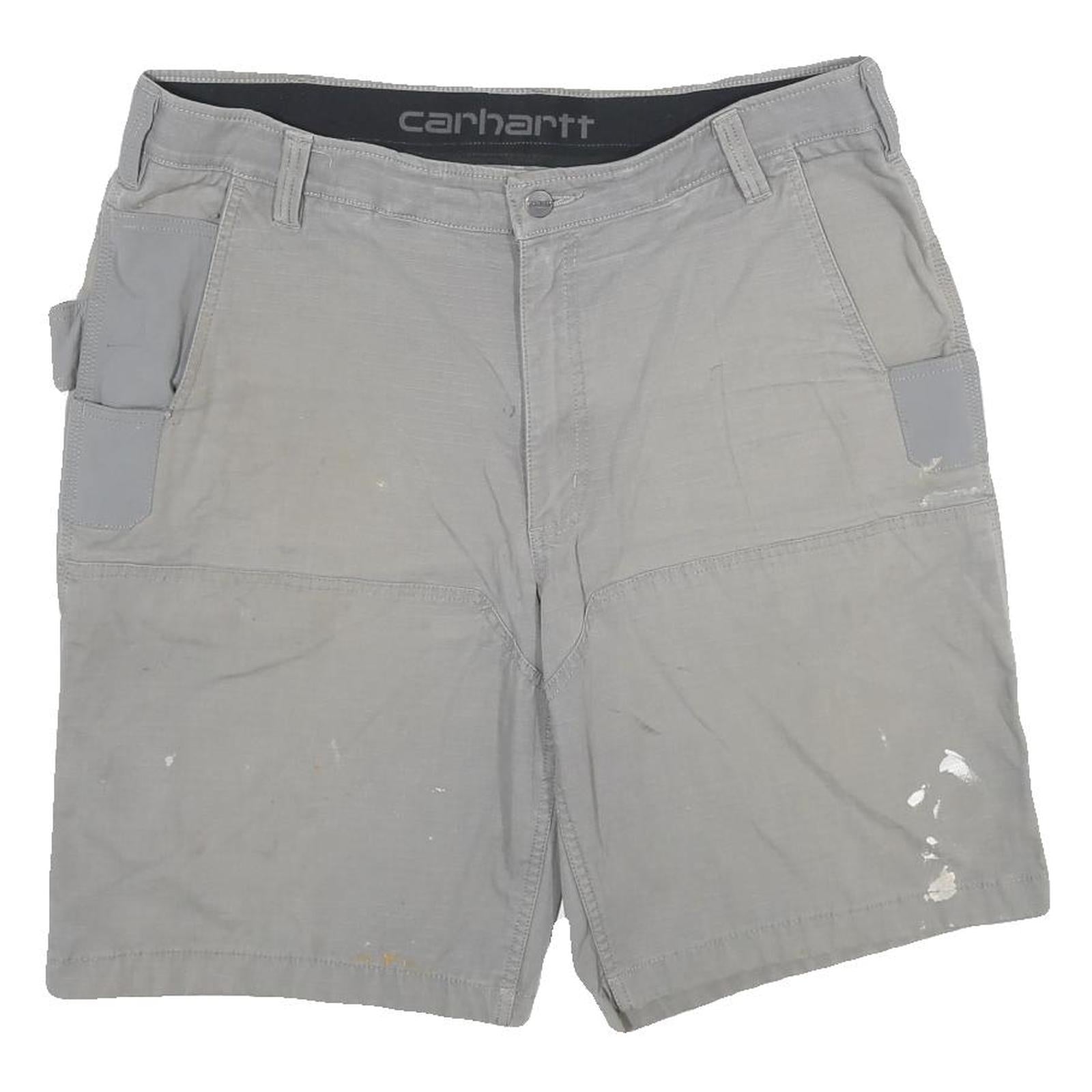 CARHARTT Mens Shorts Grey Casual XL W38 Workwear Cotton Blend Utility