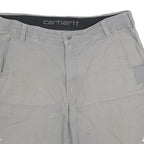 CARHARTT Mens Shorts Grey Casual XL W38 Workwear Cotton Blend Utility