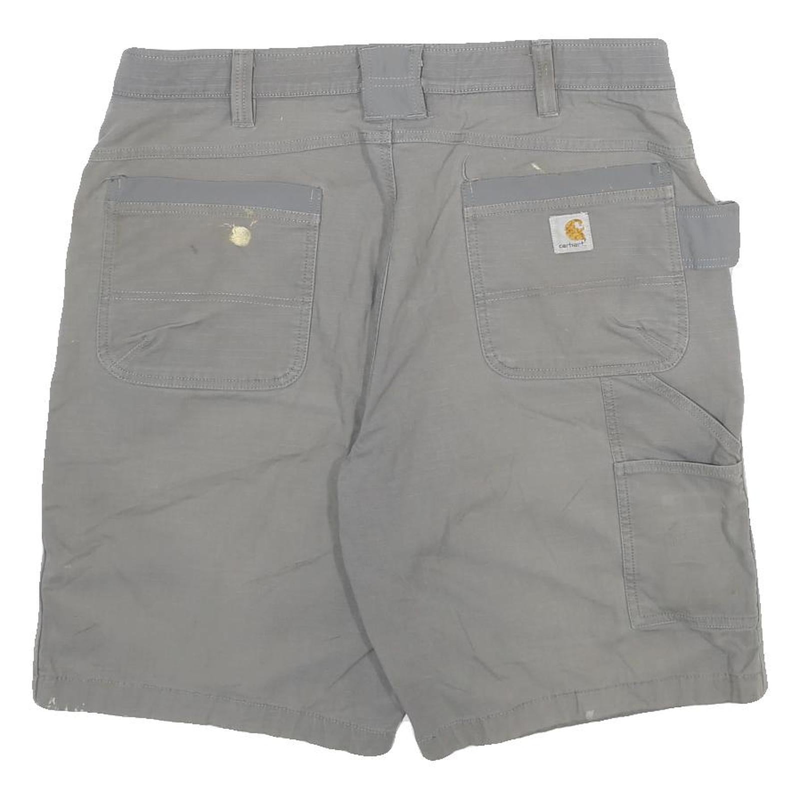 CARHARTT Mens Shorts Grey Casual XL W38 Workwear Cotton Blend Utility