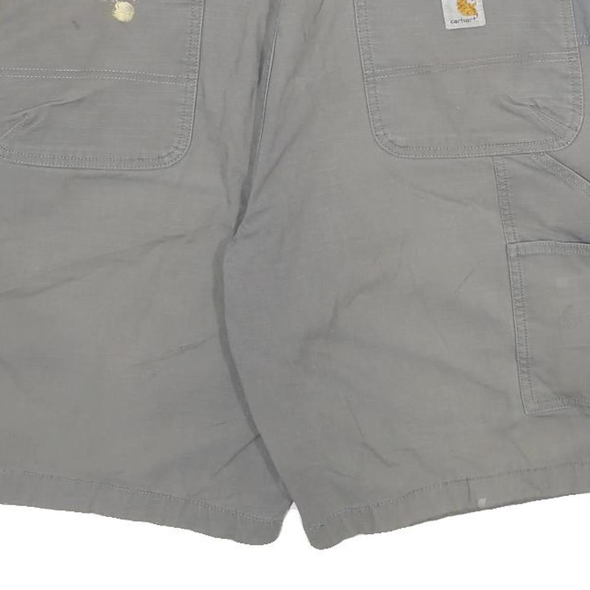 CARHARTT Mens Shorts Grey Casual XL W38 Workwear Cotton Blend Utility