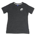 NIKE Womens Black Graphic T-Shirt M Short Sleeve Crew Neck Just Do It Logo