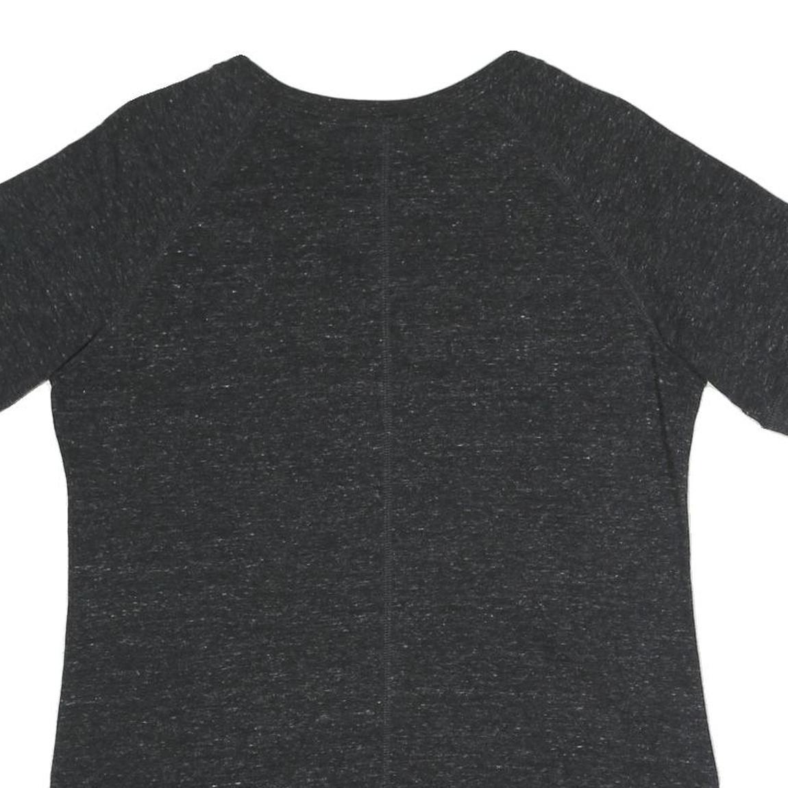 NIKE Womens Black Graphic T-Shirt M Short Sleeve Crew Neck Just Do It Logo