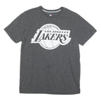 NBA Mens Grey Los Angeles Lakers Graphic T-Shirt L Short Sleeve Crew Neck