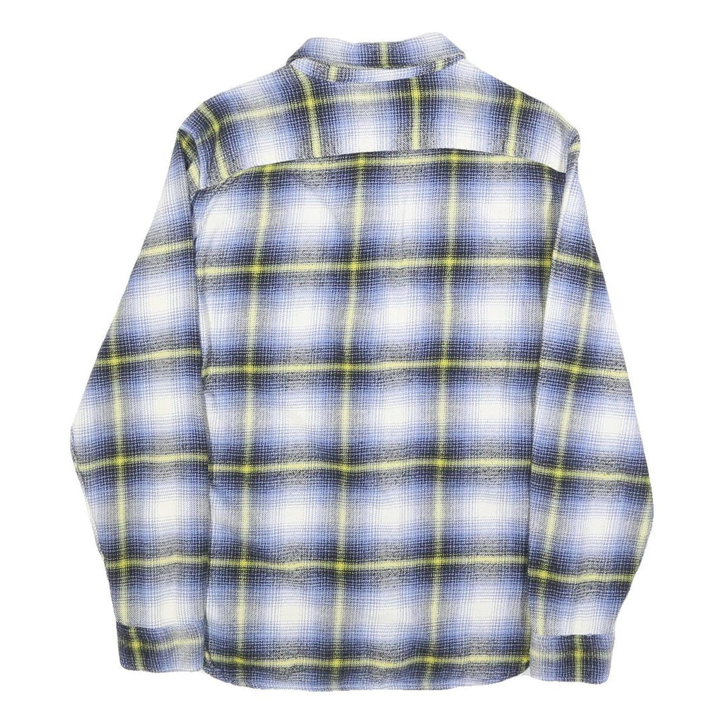 LEVI'S Mens Blue & Yellow Check Shirt S Casual Cotton Long Sleeve Button
