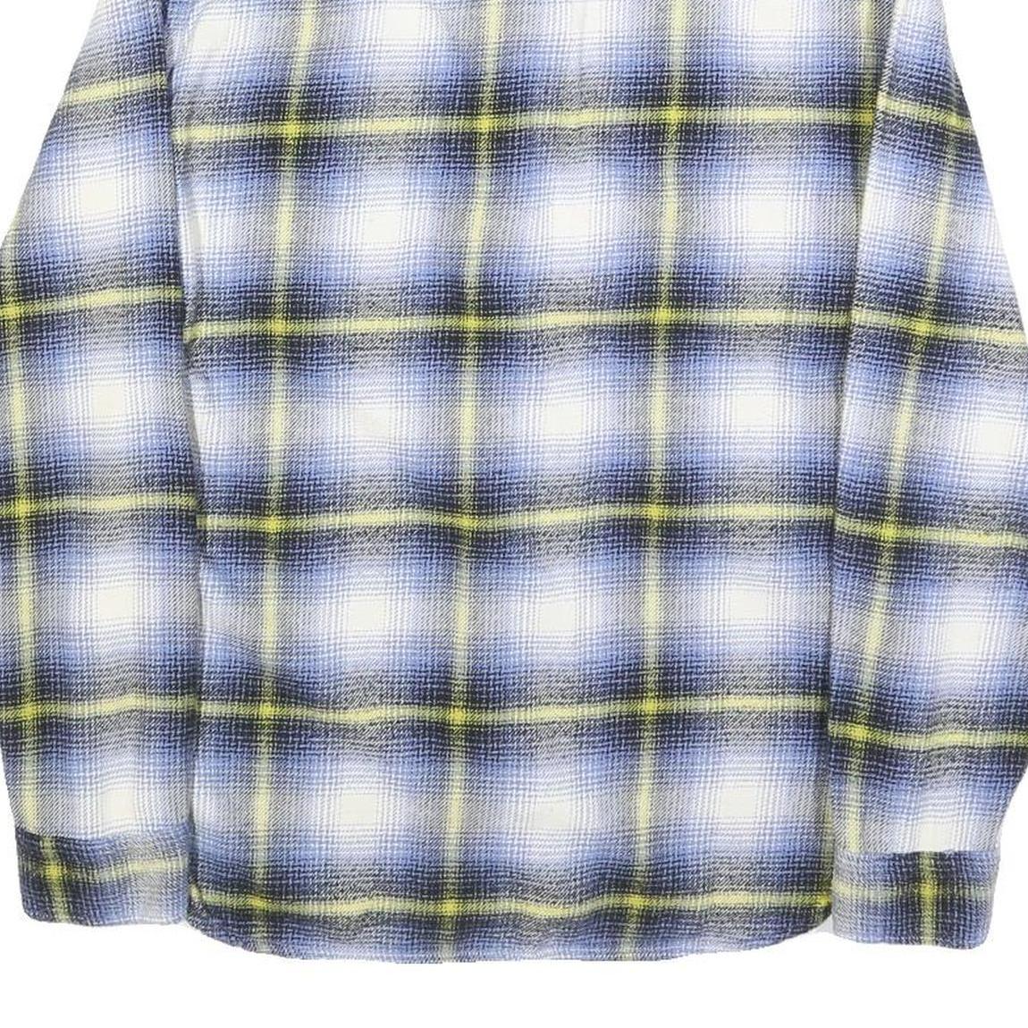 LEVI'S Mens Blue & Yellow Check Shirt S Casual Cotton Long Sleeve Button