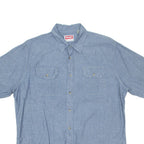 WRANGLER Mens Plain Shirt Blue L