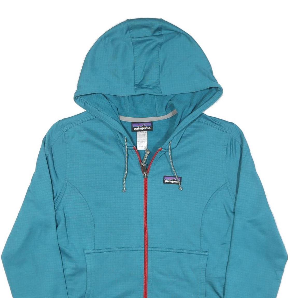 PATAGONIA Womens Blue Zip Hooded Casual Jacket M Polyester Blend Outdoor