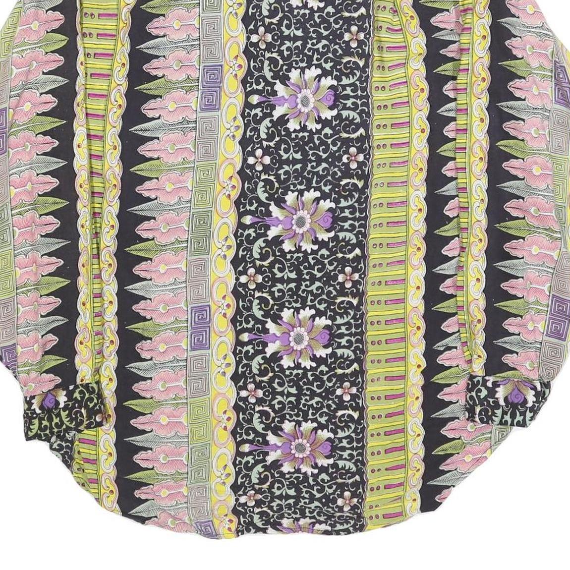 DARA GROFF Mens Black & Purple Patterned Shirt L Cotton Blend Casual Stylish