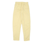 CRACK Womens Cotton Blend Yellow Relaxed Tapered Trousers W25 L28 Comfortable