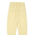 CRACK Womens Cotton Blend Yellow Relaxed Tapered Trousers W25 L28 Comfortable