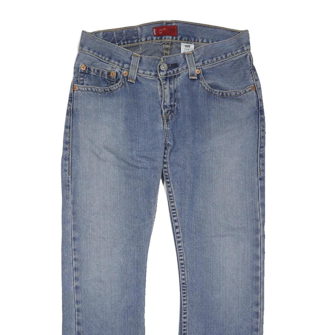 LEVI'S Type1 Womens Jeans Blue Regular Bootcut Denim Medium W34 L28 Classic