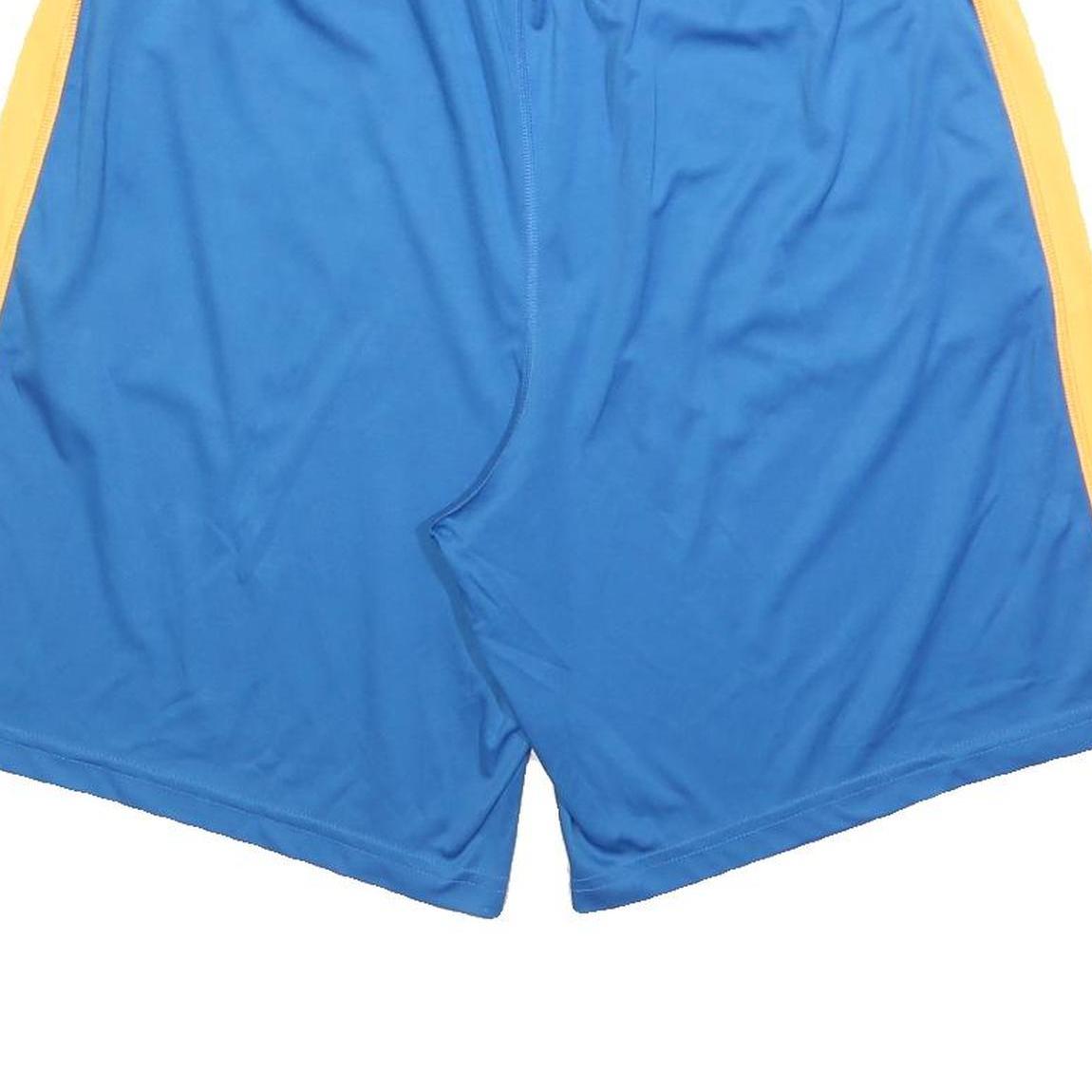 NIKE Mens Shorts Blue & Yellow Sports Regular XL W32 Athletic Gym Bottoms