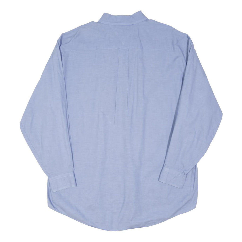 TOMMY HILFIGER Mens Blue Button-Down Shirt L Classic Oxford Cotton Blend