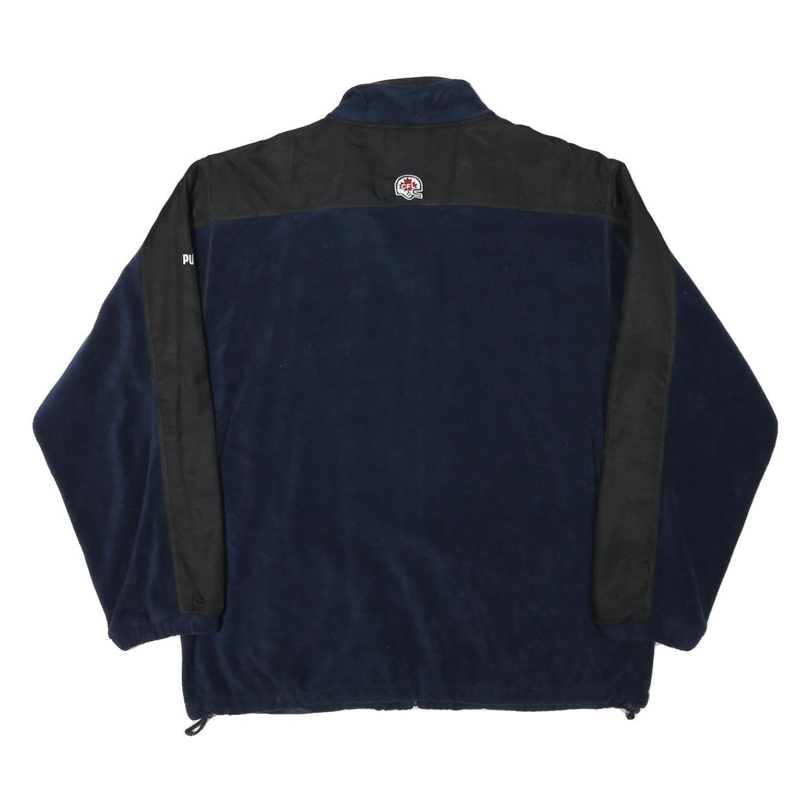 PUMA Mens Blue & Black Vintage Zip Jacket XL Polyester Blend Sportswear Casual