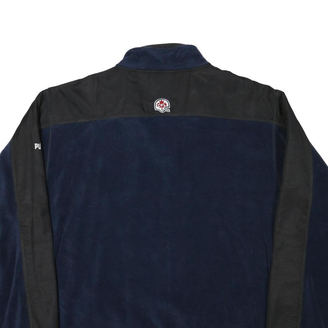 PUMA Mens Blue & Black Vintage Zip Jacket XL Polyester Blend Sportswear Casual