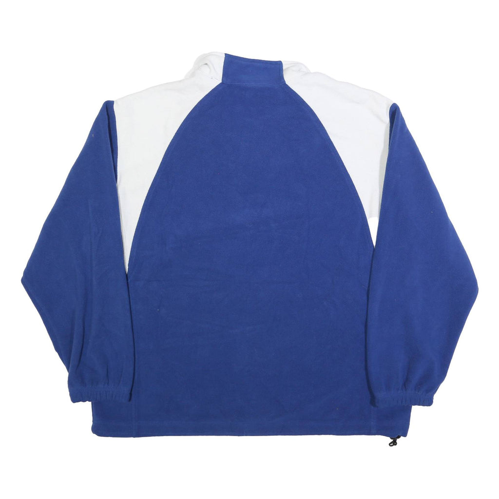 NFL Mens Blue & White Plain Pullover Crew Neck Basic Knit XL Quarter Zip Sports