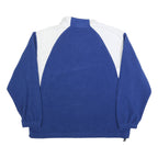 NFL Mens Blue & White Plain Pullover Crew Neck Basic Knit XL Quarter Zip Sports