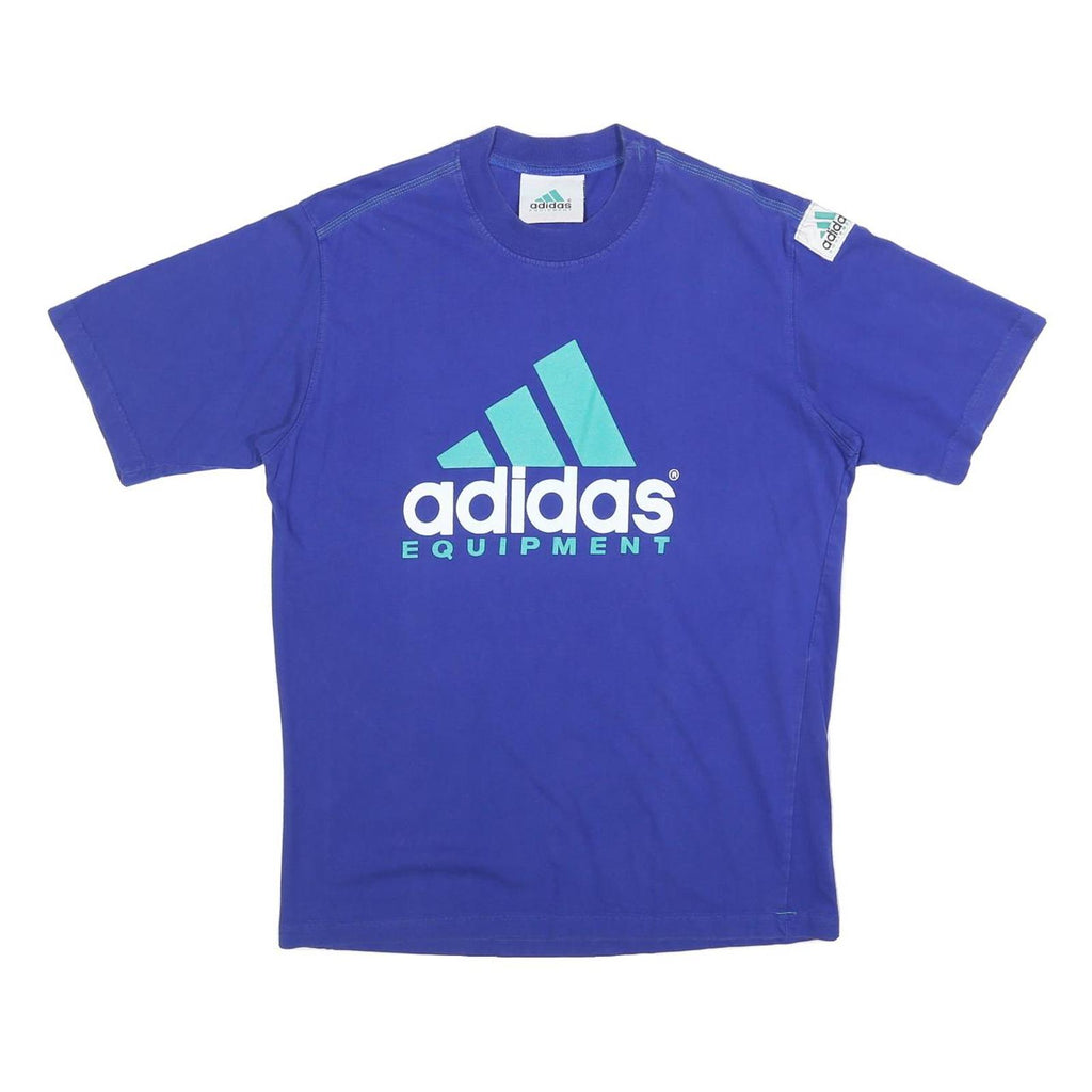 ADIDAS Mens Blue Equipment Logo Graphic T-Shirt M Short Sleeve Crew Neck Casual
