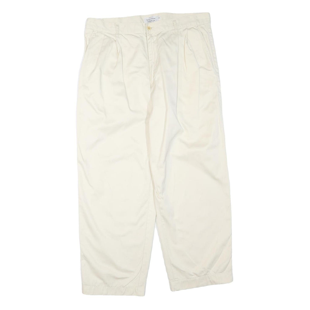 UNITED COLORS OF BENETTON Womens Cotton Blend Cream Regular Fit Straight