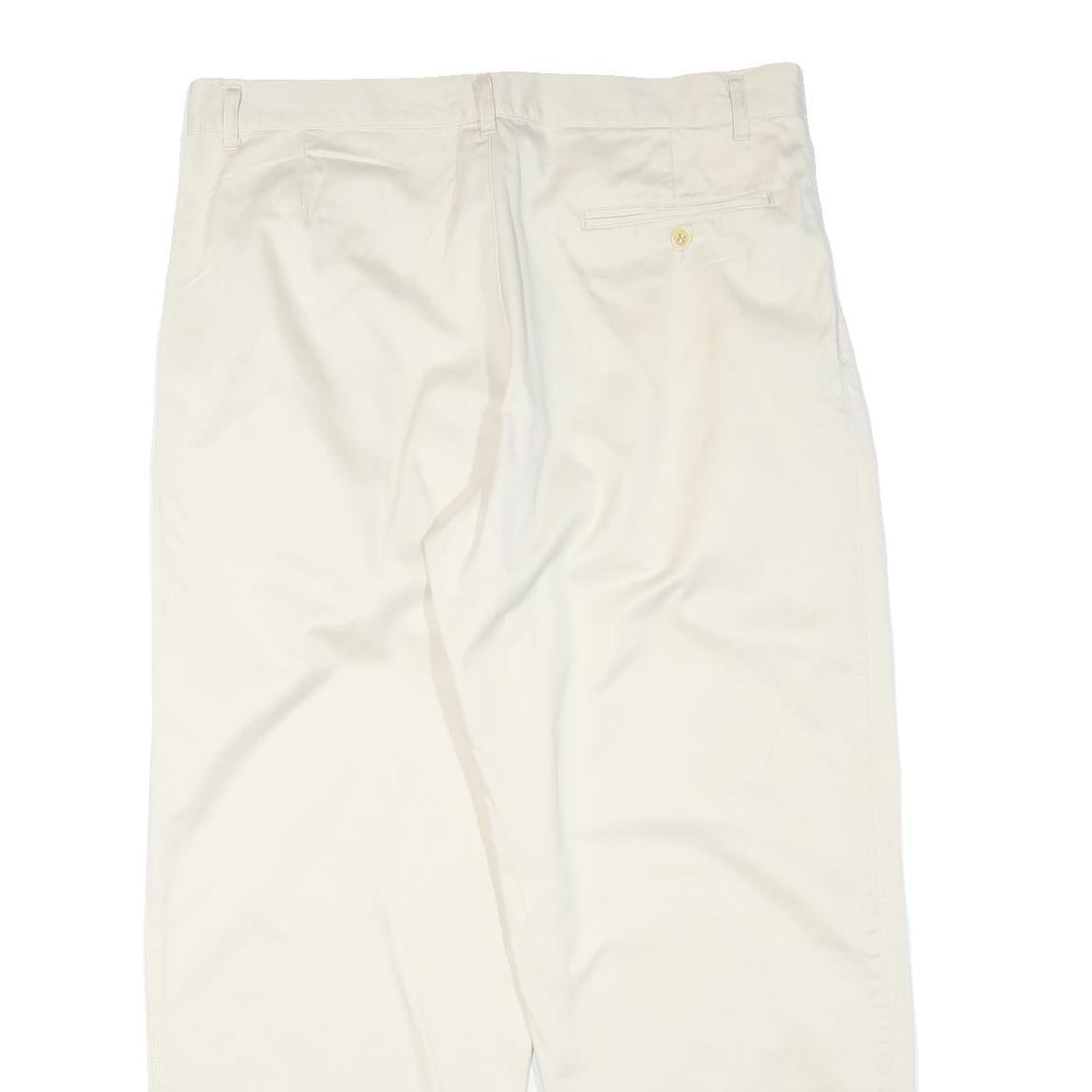 UNITED COLORS OF BENETTON Womens Cotton Blend Cream Regular Fit Straight