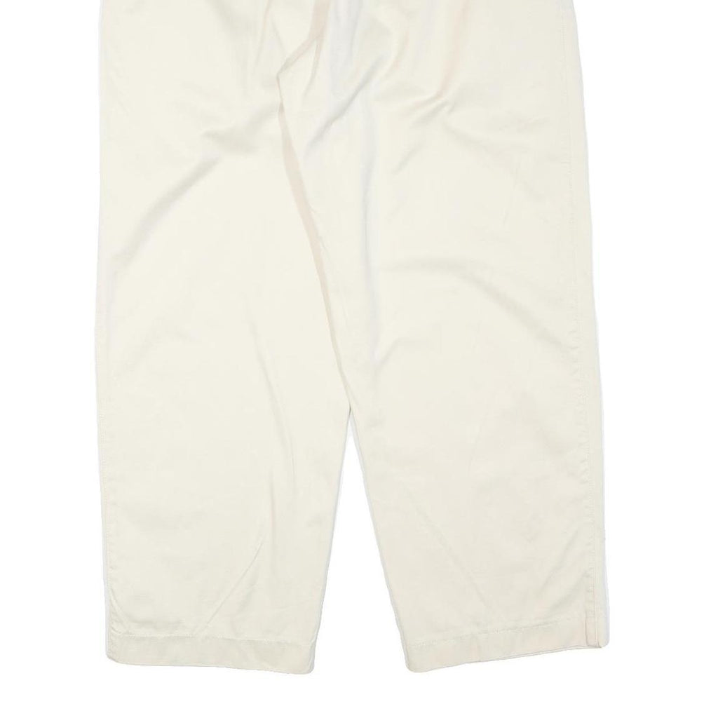 UNITED COLORS OF BENETTON Womens Cotton Blend Cream Regular Fit Straight