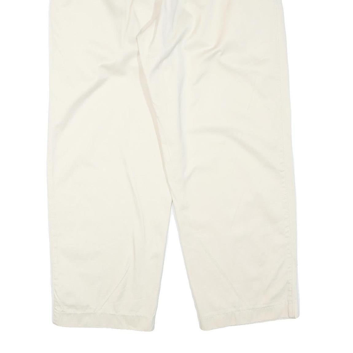 UNITED COLORS OF BENETTON Womens Cotton Blend Cream Regular Fit Straight