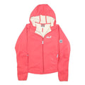 JACK WOLFSKIN Womens Coral Pink Outdoor Jacket M Polyester Blend Hooded Zip