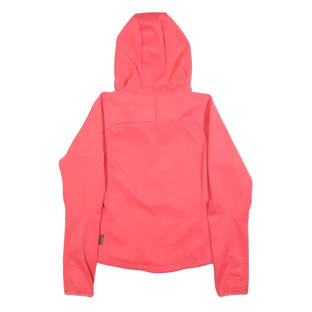 JACK WOLFSKIN Womens Coral Pink Outdoor Jacket M Polyester Blend Hooded Zip