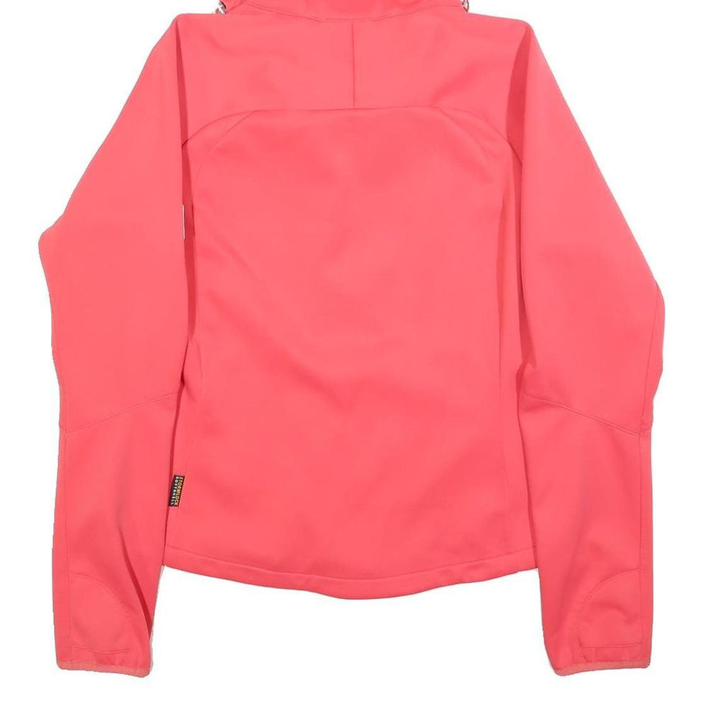 JACK WOLFSKIN Womens Coral Pink Outdoor Jacket M Polyester Blend Hooded Zip