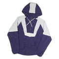 NIKE Womens Purple & White Hooded Zip Jacket M Polyester Colourblock Sportswear