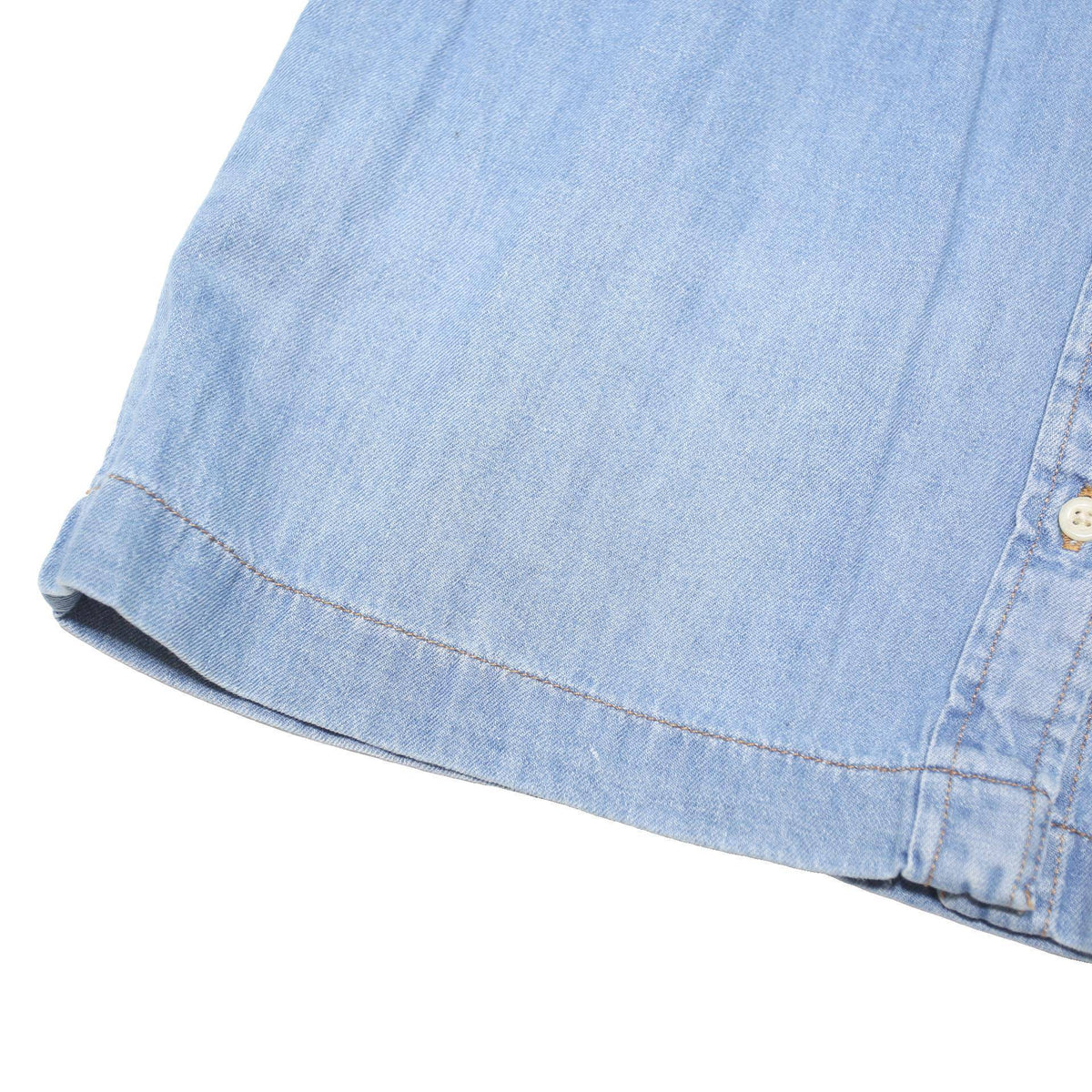 LEVI'S Womens Blue Denim Shirt Dress Cotton Blend Sleeveless Knee Length XS