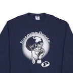 JERZEES Mens Navy Blue Crew Neck XL Burning Desire Graphic Sweatshirt