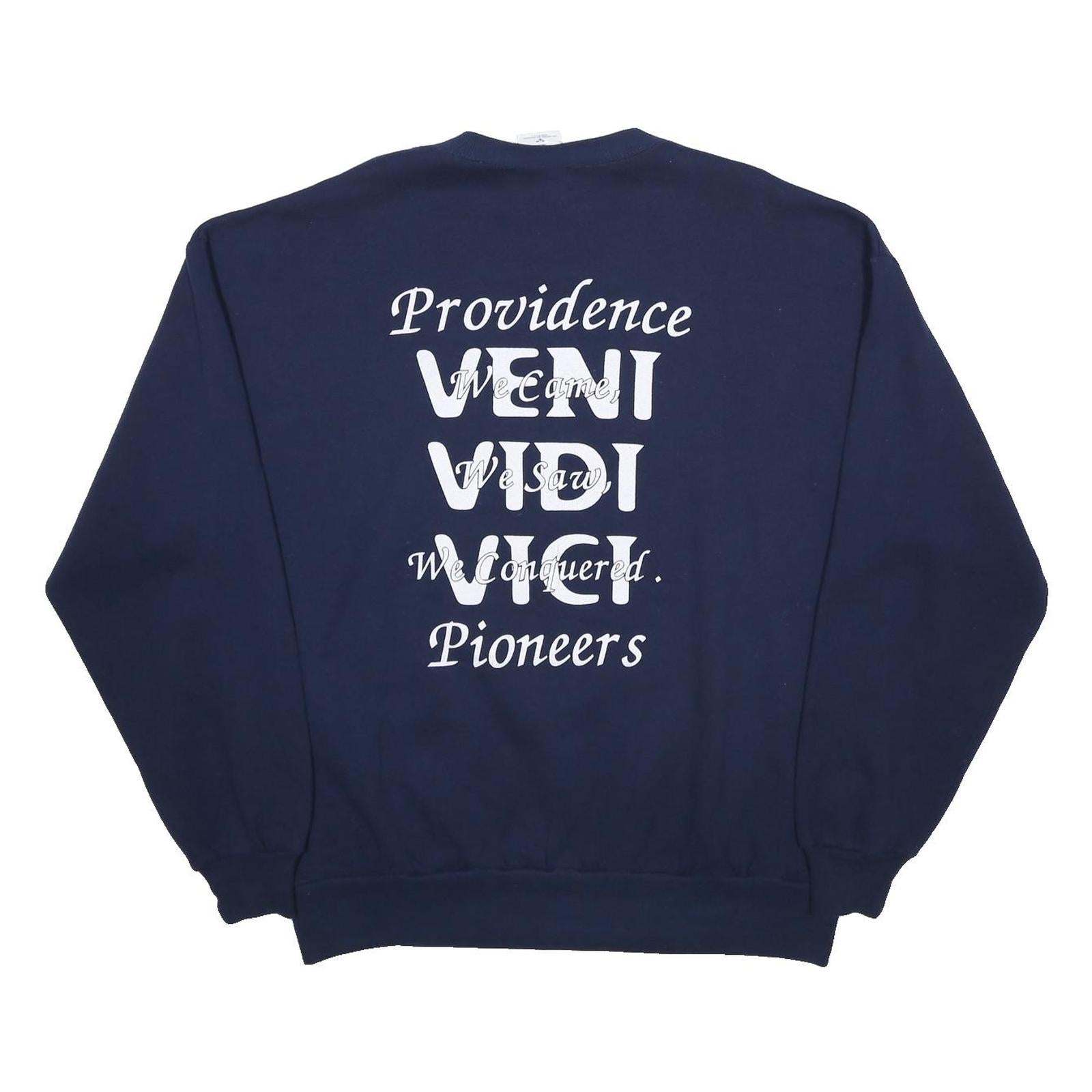 JERZEES Mens Navy Blue Crew Neck XL Burning Desire Graphic Sweatshirt