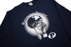 JERZEES Mens Navy Blue Crew Neck XL Burning Desire Graphic Sweatshirt