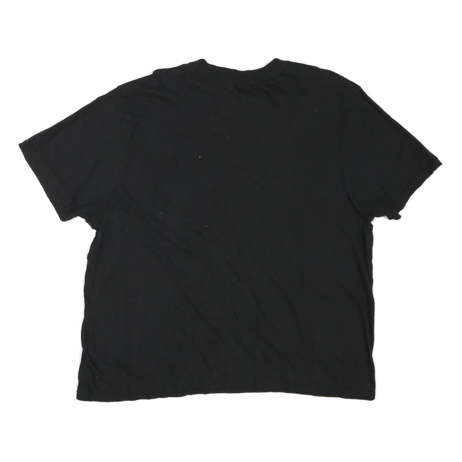 DICKIES Womens Black Crew Neck T-Shirt XL Cotton Blend Plain Short Sleeve